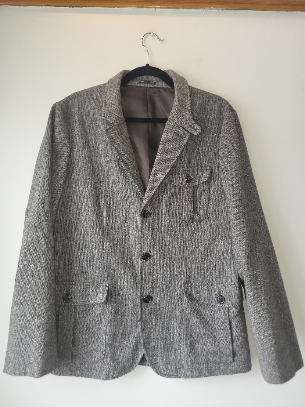 GAP Men's Gray Tweed Classic Casual Sport Coat